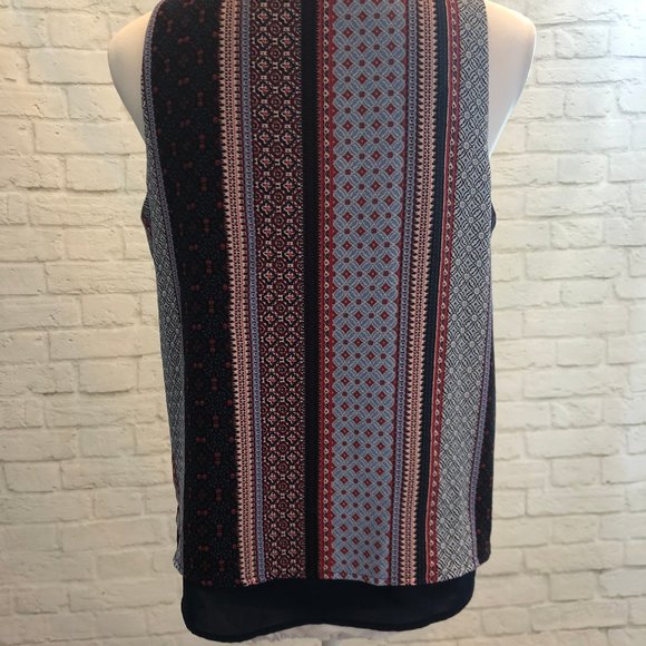 Monteau Los Angeles Boho Print Top, Size M - Picture 3 of 8